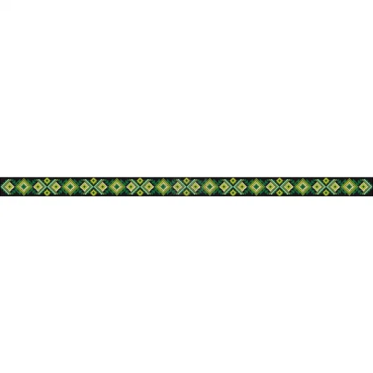 ПСд-073 Бисерная заготовка пояс черный.Барвыста Вышиванка