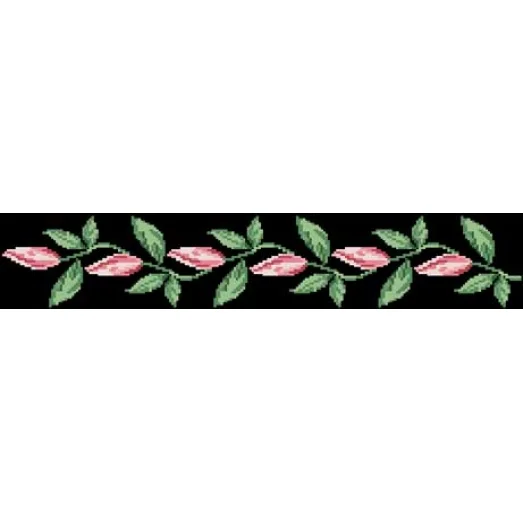 ПСд-002 Бисерная заготовка пояс черный.Барвыста Вышиванка