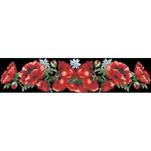 ПСд-041 Бисерная заготовка пояс черный.Барвыста Вышиванка