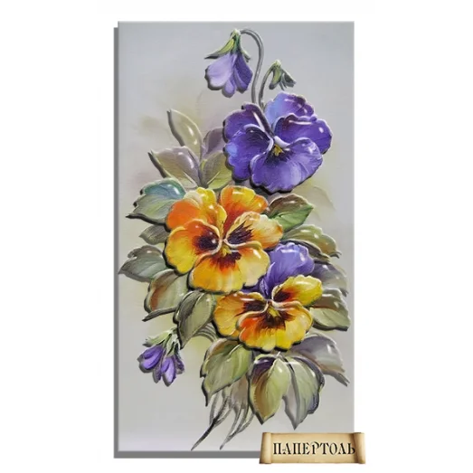 РТ150169 Фиалки. Техника Папертоль