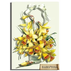 РТ150183 Корзиночка нарциссов. Техника Папертоль