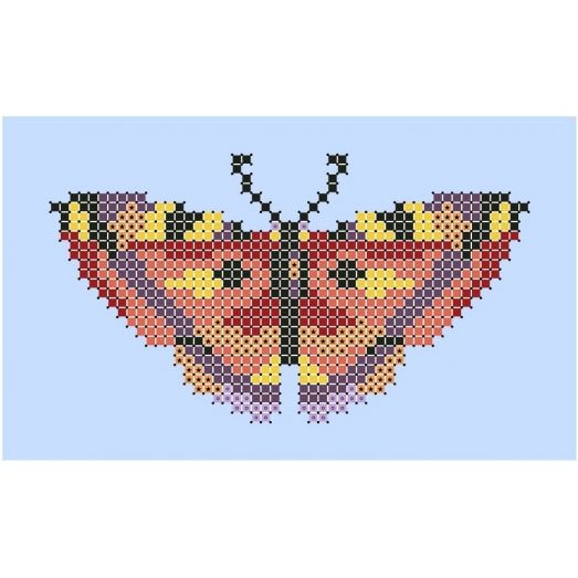 ФЧК-6085 Пёстрая бабочка. Схема для вышивки бисером Феникс