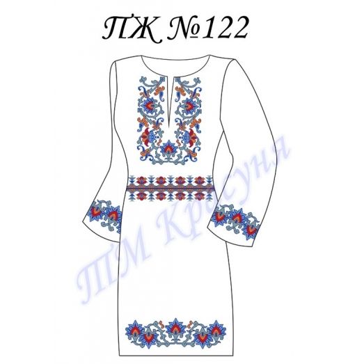 ПЖ-122 Заготовка платья для вышивки ТМ Красуня