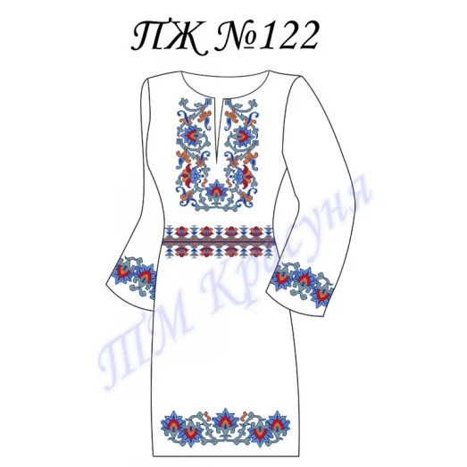 ПЖ-122 Заготовка платья для вышивки ТМ Красуня
