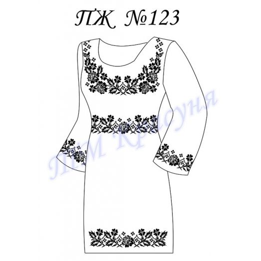 ПЖ-123 Заготовка платья для вышивки ТМ Красуня