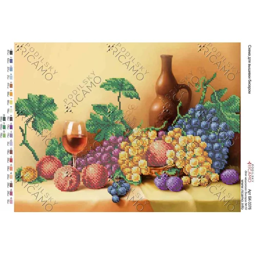 А3Н_137 БК-3376 Натюроморт. Схема для вышивки бисером ТМ Virena