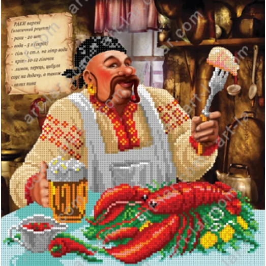 БИС-9719 Раки к пиву.. Схема для вышивки бисером Арт Лар