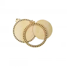 WSD-001 Рамка Елочный шар. WoodStitch