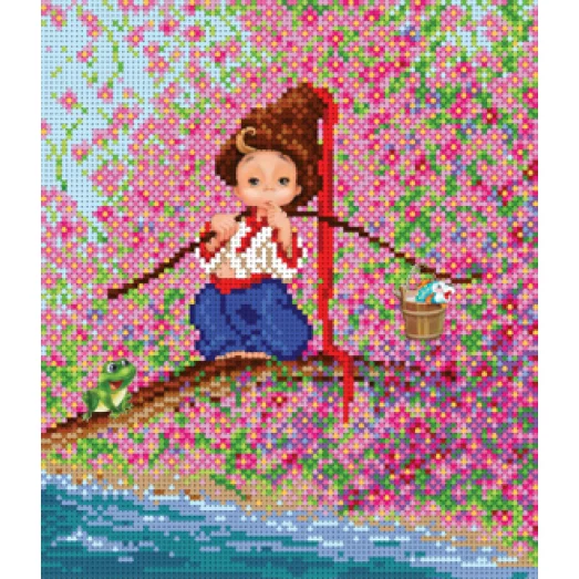 БИС-6113 "Маленький рыбачок". Схема для вышивки бисером Арт Лар