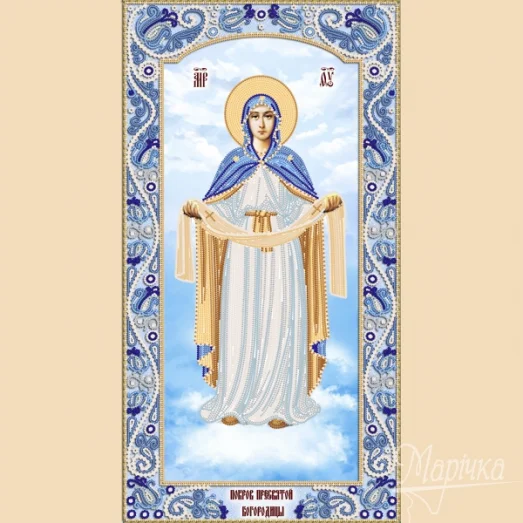 РИК-2-005 Покров Пресвятой Богородицы. Схема для вышивки бисером. ТМ Маричка