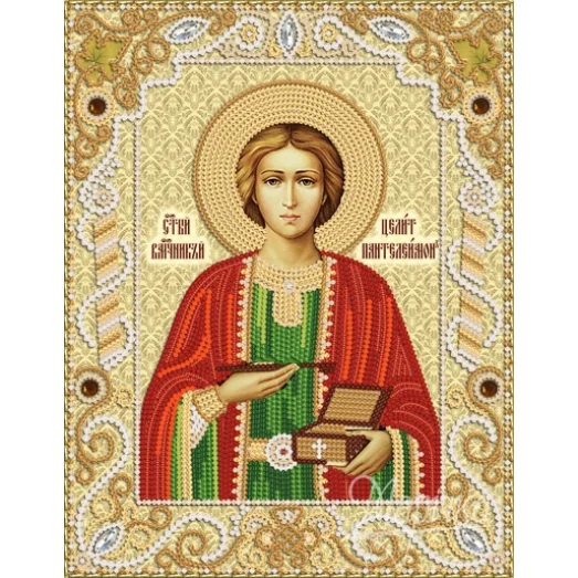 РИК-4004 Св. Вмч. Пантелеймон Целитель. Схема для вышивки бисером ТМ Маричка