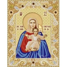 РИК-4010 Леушинская икона Божией Матери. Схема для вышивки бисером ТМ Маричка