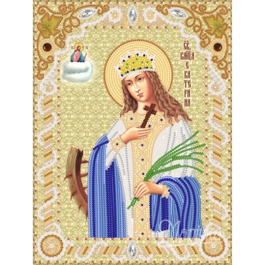 РИК-4220 Св. Вмч. Екатерина . Схема для вышивки бисером ТМ Маричка