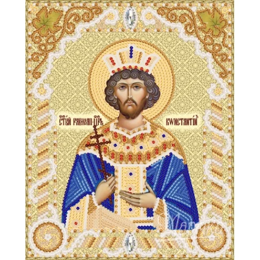 РИК-5439 Св. Равноап. Царь Константин. Схема для вышивки бисером ТМ Маричка