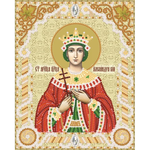РИК-5501 Св. Мч. Царица Александра. Схема для вышивки бисером ТМ Маричка