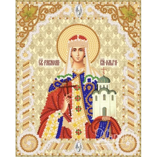 РИК-5544 Св. Равноап. Блгв. Кн. Ольга. Схема для вышивки бисером ТМ Маричка