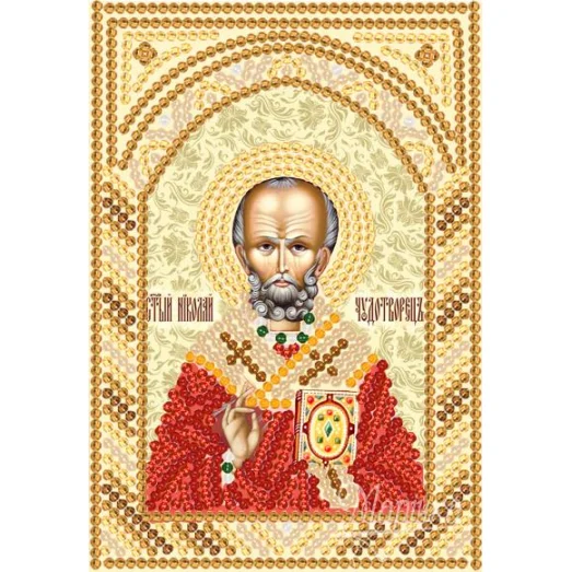 РИК-5704 Св.Николай Чудотворец. Схема для вышивки бисером ТМ Маричка