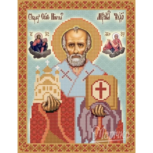 РИП-016 Св. Николай архиепископ Мир Ликийских, чудотворец. Схема для вышивки бисером ТМ Маричка