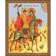 РИП-3-005 Св. блгв. князья-страстотерпцы Борис и Глеб. Схема для вышивки бисером ТМ Маричка
