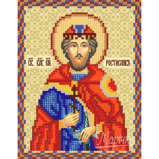 РИП-5051 Св. Блг. Кн. Ростислав. Схема для вышивки бисером ТМ Маричка
