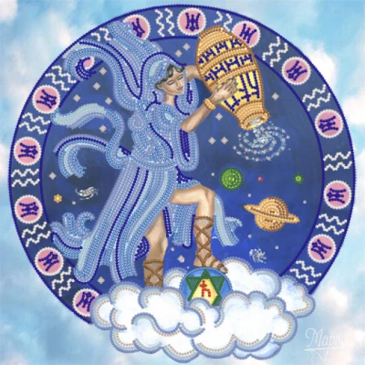 РКК-015 Знаки Зодиака. Водолей. Схема для вышивки бисером Маричка