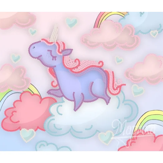 РКК-4-003 Маленький единорог. Схема для вышивки бисером Маричка