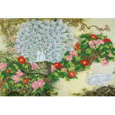 РКП-088 Белые павлины. Схема для вышивки бисером. Маричка