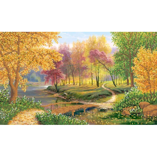 РКП-2-035 В старом парке. Схема для вышивки бисером. Маричка