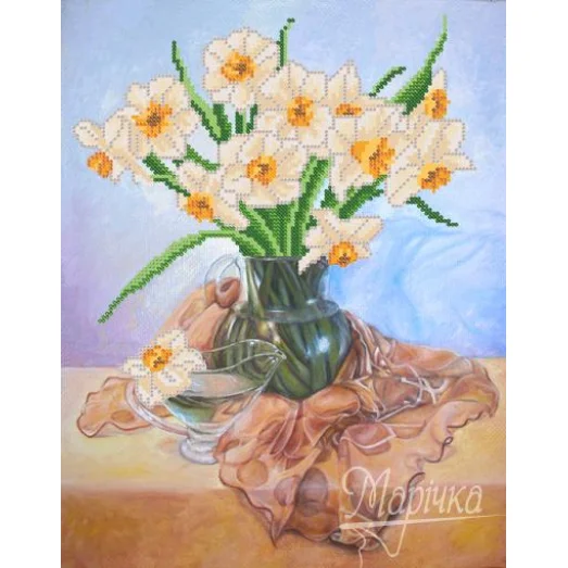 РКП-241 Нарциссы. Схема для вышивки бисером. Маричка