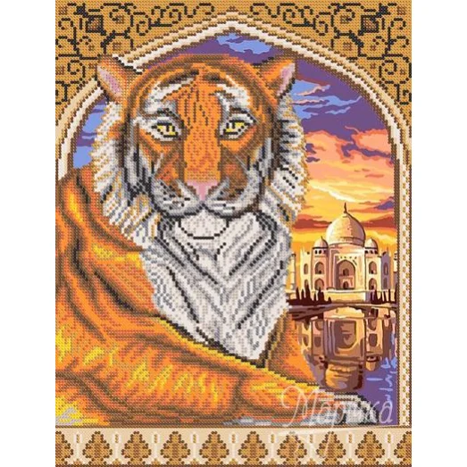 РКП-258 Тигр в арке. Схема для вышивки бисером. Маричка