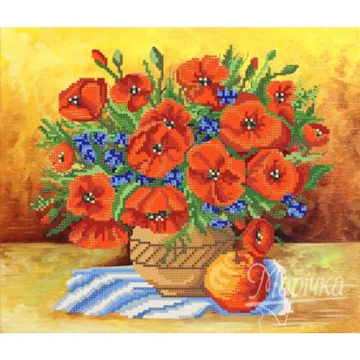 РКП-279 Маковый букет. Схема для вышивки бисером. Маричка