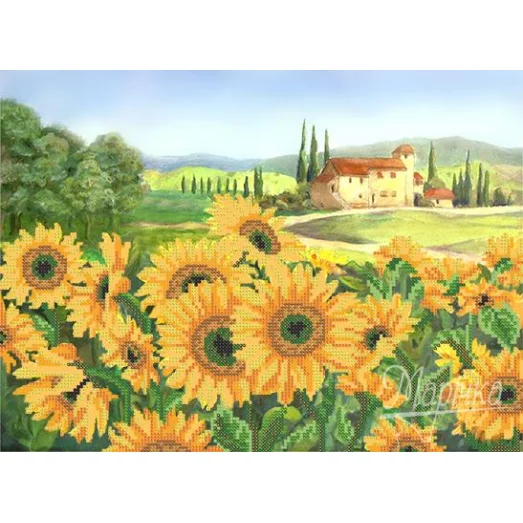 РКП-298 Желтое поле. Схема для вышивки бисером. Маричка