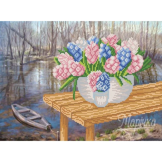 РКП-368 Весна на реке. Схема для вышивки бисером. Маричка