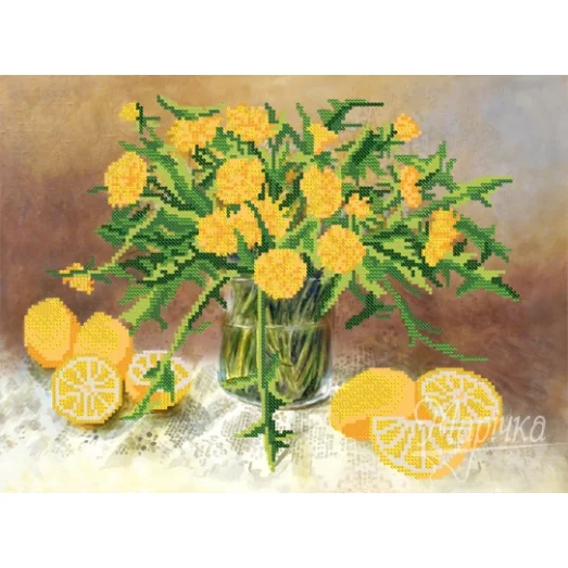 РКП-381 Желтый натюрморт. Схема для вышивки бисером. Маричка