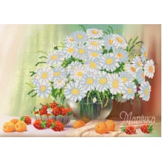 РКП-470 Натюрморт с ромашками. Схема для вышивки бисером. Маричка