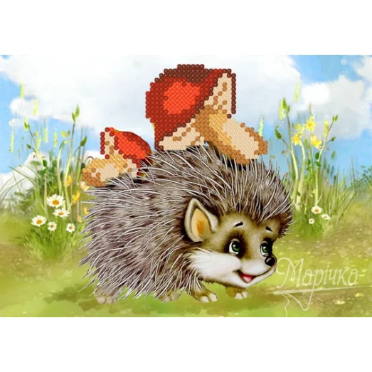 РКП-5-003  Запасливый ёжик. Схема для вышивки бисером. Маричка