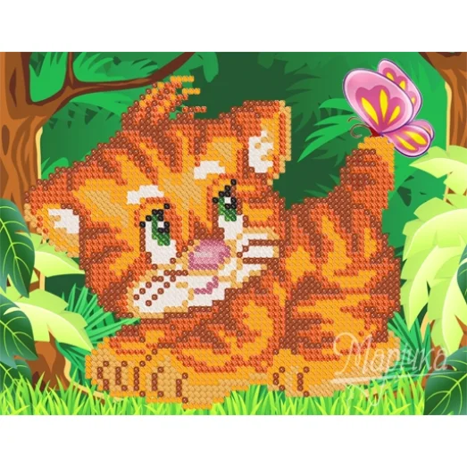 РКП-5-025 Тигренок. Схема для вышивки бисером. Маричка