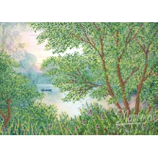 РКП-528 На рыбалке. Схема для вышивки бисером. Маричка