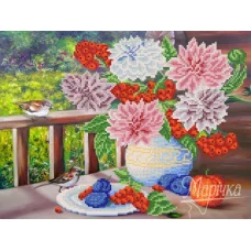 РКП-550 Букет георгин. Схема для вышивки бисером. Маричка