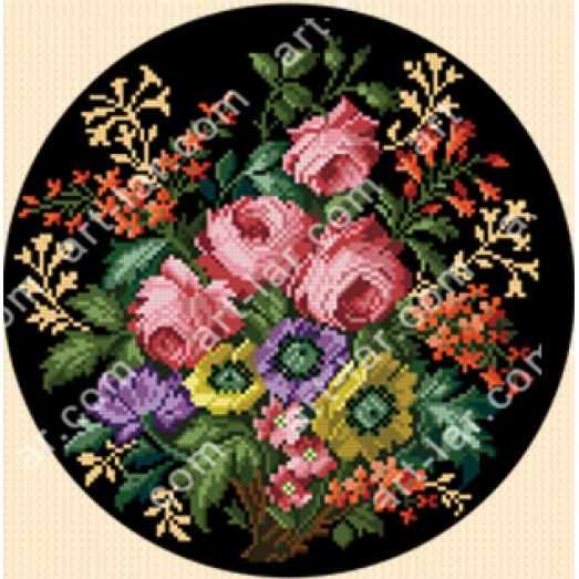 БИС-7118a Розовые розы. Схема для вышивки бисером Арт Лар