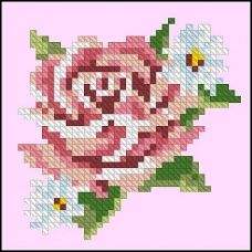 ФЧК-6044 Роза с ромашками. Схема для вышивки бисером Феникс