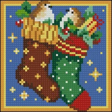 ФПК-5042 Рождество в деталях-носочки. Схема для вышивки бисером Феникс