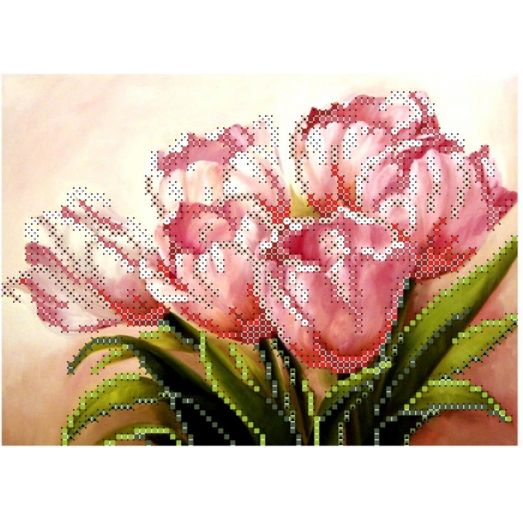 ФЧК-5031 Розовые тюльпаны. Схема для вышивки бисером Феникс