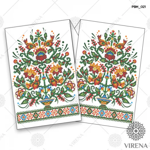 РВМ_021 Рушник малый свадебный под вышивку бисером. Virena