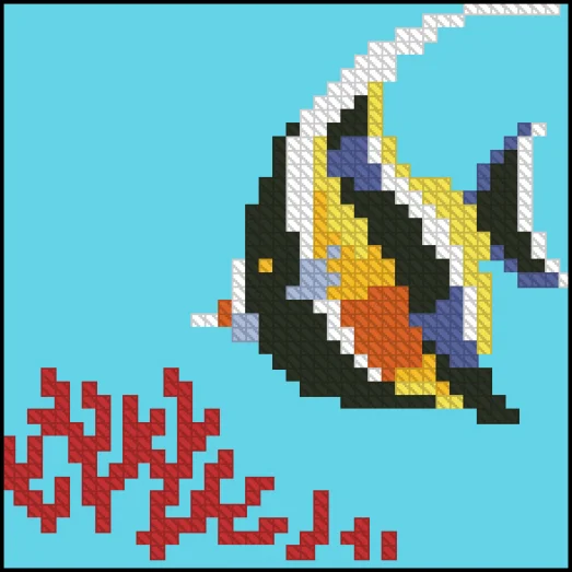 ФЧК-6047 Рыбка Бабочка. Схема для вышивки бисером Феникс