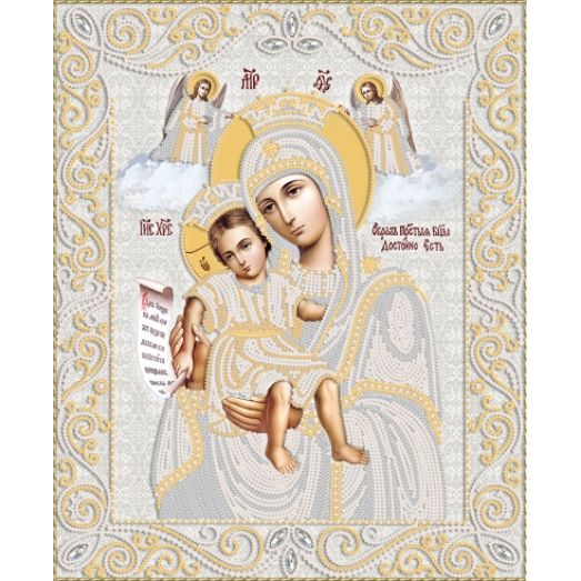 РИК-3-068 Икона Божией Матери Достойно есть (Милующая). Схема для вышивки бисером. ТМ Маричка