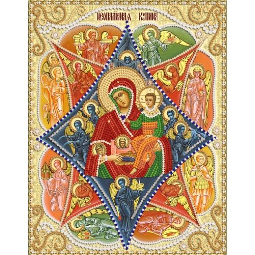 РИК-4041 Икона Божией Матери Неопалимая Купина. Схема для вышивки бисером ТМ Маричка