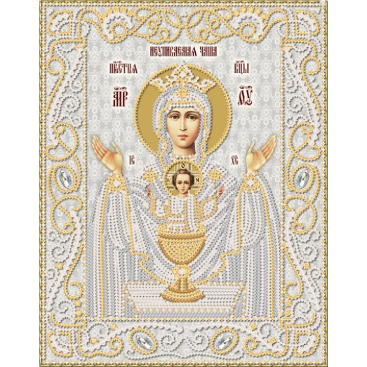 РИК-4044 Икона Божией Матери Неупиваемая Чаша. Схема для вышивки бисером ТМ Маричка