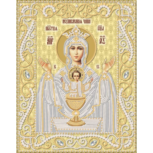 РИК-4045 Икона Божией Матери Неупиваемая Чаша. Схема для вышивки бисером ТМ Маричка