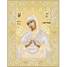 РИК-4053 Образ Пресвятой Богородицы Семистрельная. Схема для вышивки бисером ТМ Маричка